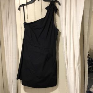 One shoulder dress in the front shorts in the back